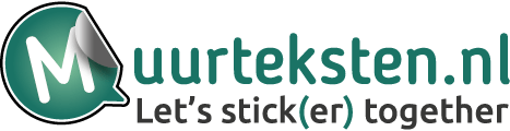 Logo Muurteksten-muurstickers voor thuis en op kantoor.
