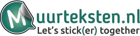 Logo Muurteksten-muurstickers voor thuis en op kantoor.